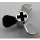 6041 | Chrome Silver Propeller 3 Blade 3 Diameter | Custom Chromed by BUBUL