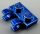 60470 Chrome Blue Plate, Modified 1 x 2 with 2 U Clips (Horizontal Grip) or 60470b Custom Chromed by BUBUL