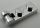 Chrome Silver Plate, Modified 1 x 2 with Handle on End - Closed Ends  Part: 60478 Custom Chromed by BUBUL