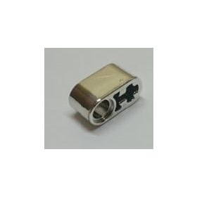   Chrome Silver Technic, Liftarm 1 x 2 Thick with Pin Hole and Axle Hole  60483 Custom Chromed by BUBUL
