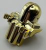 6089 | Chrome Gold Minifig, Headgear Helmet Underwater Aquashark | Custom Chromed by BUBUL