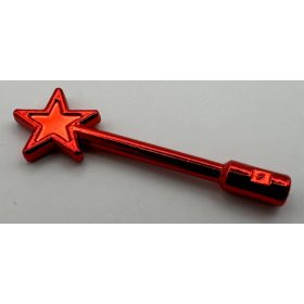   6124 | Chrome Red Minifig, Utensil Magic Wand | Custom Chromed by BUBUL