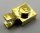 61252, 6019 | Chrome Gold Plate, Modified 1 x 1 with Clip Horizontal (thick open O clip) | Custom Chromed by BUBUL