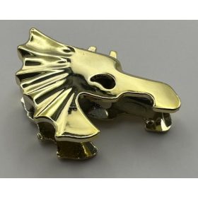   6125 | Chrome Gold Horse Battle Helmet | Custom Chromed by BUBUL