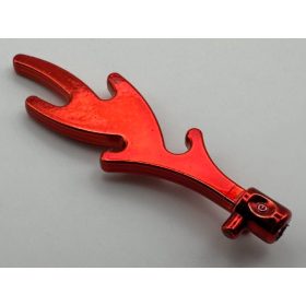   6126 | Chrome Red Wave Rounded with Base Pins (Castle Dragon Flame, Seaweed, Water) | Custom Chromed by Bubul