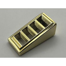   61409 Chrome Gold Slope 18 2 x 1 x 2/3 with 4 Slots  Custom chromed by Bubul