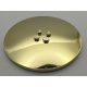 6177 Chrome Gold Tile, Round 8 x 8 with 4 Studs in Center Custom Chromed by Bubul
