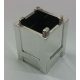 61780 | Chrome Silver Container, Box 2 x 2 x 2 - Top Opening | Custom Chromed by Bubul