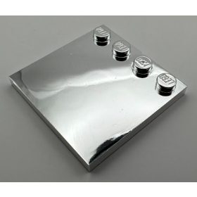  6179 | Chrome Silver Tile, Modified 4 x 4 with Studs on Edge | Custom Chromed by BUBUL