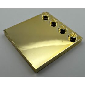   6179 | Chrome Gold Tile, Modified 4 x 4 with Studs on Edge | Custom Chromed by BUBUL