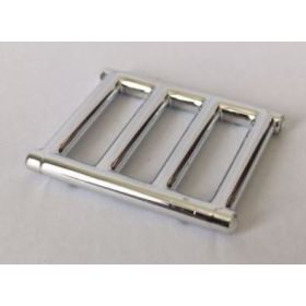   62113 | Chrome Silver Bar 1 x 4 x 3 with End Protrusions | Custom Chromed by BUBUL