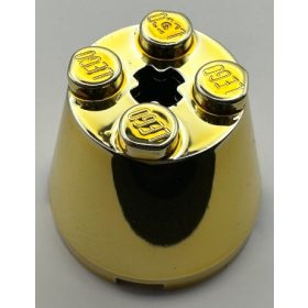 6233 | Chrome GOLD Cone 3 x 3 x 2 | Custom Chromed by Bubul