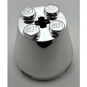   6233 | Chrome Silver Cone 3 x 3 x 2 | Custom Chromed by Bubul