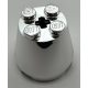6233 | Chrome Silver Cone 3 x 3 x 2 | Custom Chromed by Bubul