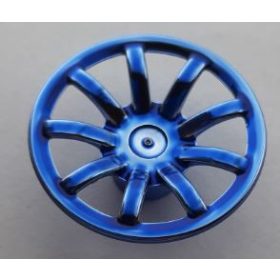   62701 Chrome BLUE Wheel Cover 9 Spoke - 24mm D. - for Wheel 55982   part: 62701  Custom chromed by Bubul