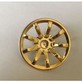   62701 Chrome GOLD Wheel Cover 9 Spoke - 24mm D. - for Wheel 55982   part: 62701  Custom chromed by Bubul