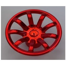   62701 Chrome RED Wheel Cover 9 Spoke - 24mm D. - for Wheel 55982   part: 62701  Custom chromed by Bubul