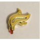 64647_Chrome GOLD Minifig, Plume Feather Triple Compact / Flame / Water  64647 Custom Chromed by BUBUL