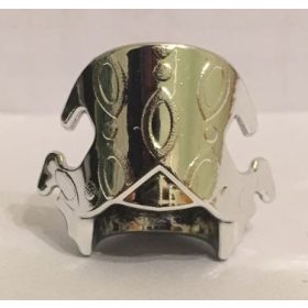   Chrome Silver Minifig, Headgear Headdress SW Neimoidian Viceroy   64797  Custom Chromed by BUBUL