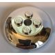 65138 | Chrome Silver Dish 4 x 4 Inverted (Radar) with 4 Solid Studs and Pin Hole | Custom Chromed by BUBUL 