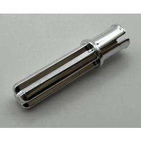   65249 Chrome Silver Technic, Axle 2L with Pin without Friction Ridges Custom Chromed by BUBUL