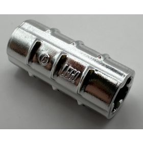   Chrome Silver Technic, Axle Connector 2L (Ridged with x Hole x Orientation)  6538b Custom Chromed by BUBUL