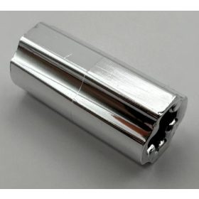   6538c, 59443 | Chrome Silver Technic, Axle Connector 2L (Smooth with x Hole + Orientation) | Custom Chromed by BUBUL