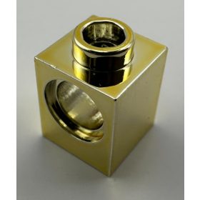   6541 | Chrome Gold Technic, Brick 1 x 1 with Hole | Custom Chromed by Bubul