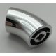 65473 | Chrome Silver Brick, Round 2 x 2 d. 45 Degree Elbow | Custom Chromed by BUBUL
