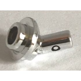   65578 | Chrome Silver Bar 1L with Angled Hollow Stud | Custom Chromed by BUBUL