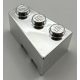 6565 Chrome Silver Wedge 3 x 2 Left Custom Chromed by Bubul