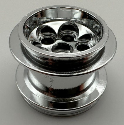 6595 | Chrome Silver Wheel 49.6 x 28 VR with Axle Hole  that 22253 and  23243 | Custom Chromed by BUBUL