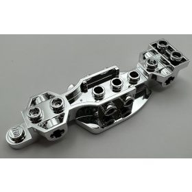   6667 | Chrome Silver Vehicle, Base 3 x 9 x 1 1/3 Formula 1 Race Car Base with Axle Holes | Custom chromed by Bubul