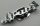 6667 | Chrome Silver Vehicle, Base 3 x 9 x 1 1/3 Formula 1 Race Car Base with Axle Holes | Custom chromed by Bubul
