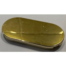  66857 | Chrome Gold Tile, Round 2 x 4 Oval | Custom Chromed by BUBUL