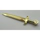 66964 Chrome Gold Minifigure, Weapon Sword, Greatsword Pointed with Upturned Crossguard Custom Chromed by BUBUL