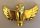 67632 | Chrome Gold Owl, Spread Wings | Custom Chromed by Bubul