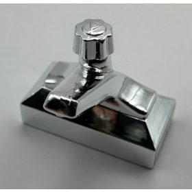   69c01 Chrome Silver Tap 1 x 2 Base with Light Gray Spout  Custom Chromed by BUBUL