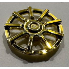   72210b Chrome Gold Wheel Cover 9 Spoke - for Wheel 72206pb01 Custom Chromed by BUBUL