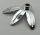 7264 | Chrome Silver Plant Plate, Round 1 x 1 with 3 Thin Leaves  |  Custom Chromed by BUBUL