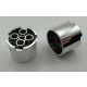 73111 | Chrome Silver Brick, Round 3 x 3 x 2 with Recessed Center and Axle Hole | Custom Chromed by BUBUL