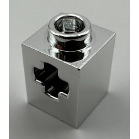   73230 | Chrome Silver Technic, Brick 1 x 1 with Hole | Custom Chromed by Bubul