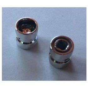   74967 Chrome Silver Wheel 8mm D. x 9mm (for Slicks), Hole Notched for Wheels Holder Pin, Reinforced Back  74967 Custom Chromed By BUBUL