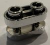 77808 | Chrome Silver Brick, Round 1 x 2 with Hollow Studs and Open Center with Bars | Custom Chromed by BUBUL