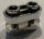 77808 | Chrome Silver Brick, Round 1 x 2 with Hollow Studs and Open Center with Bars | Custom Chromed by BUBUL