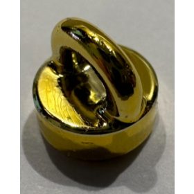   77813 Chrome Gold Tile, Round 1 x 1 with Loop Custom Chromed by BUBUL