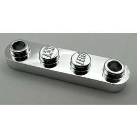   77845 | Chrome Silver Plate, Round 1 x 4 with 2 Open Studs | Custom Chromed by BUBUL