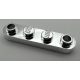 77845 | Chrome Silver Plate, Round 1 x 4 with 2 Open Studs | Custom Chromed by BUBUL