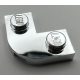 79491 Chrome Silver Plate, Round Corner 2 x 2 with 1 x 1 Cutout Custom Chromed by BUBUL