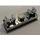 79987 Chrome Silver Plate, Modified 1 x 3 with 2 Open O Clips on Top Custom Chromed by Bubul